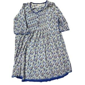 Bella Mama Tunic Dress Womens XXL Blue Floral Nursing Dress